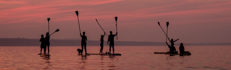 Sunset Paddle Stoked Yogi