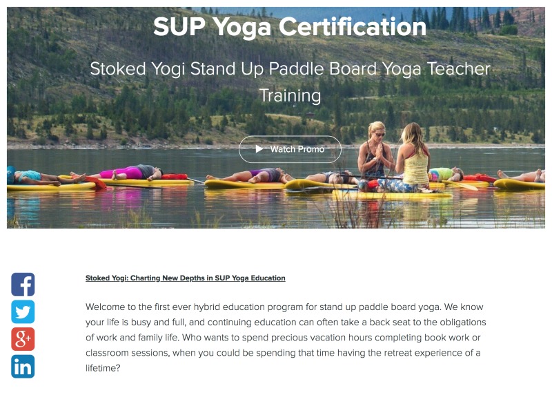 Stoked Yogi Master Training SUP Yoga